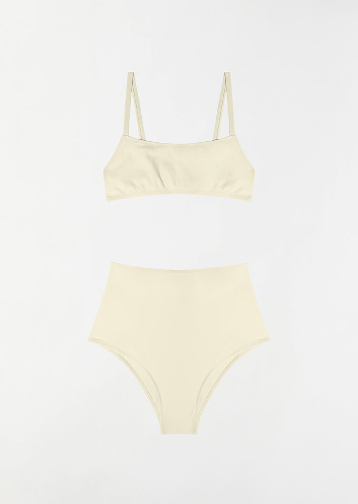 Undici High Waist Bikini — Ivory