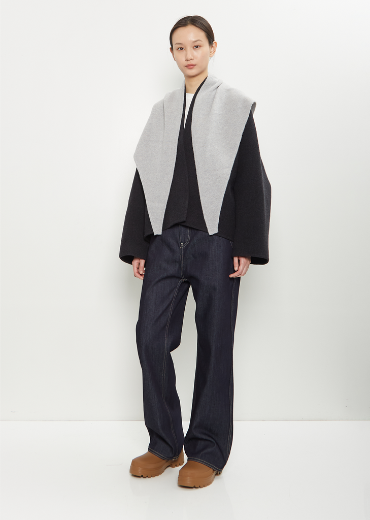 Marc Triangle Scarf — Light Grey