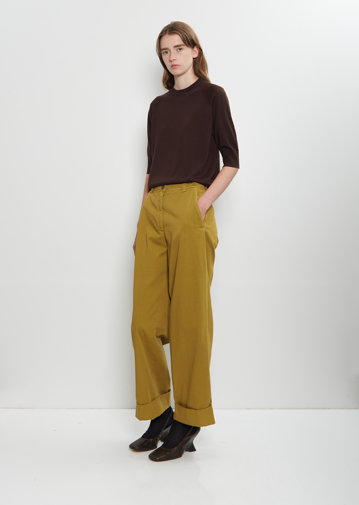 Pakora Bis Cotton Pants — Light Khaki
