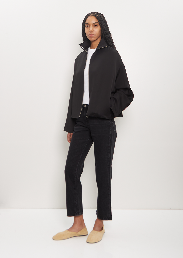 Viscose Liquid Jacket — Black