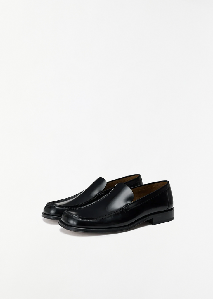 Shiny Finish Leather Loafer