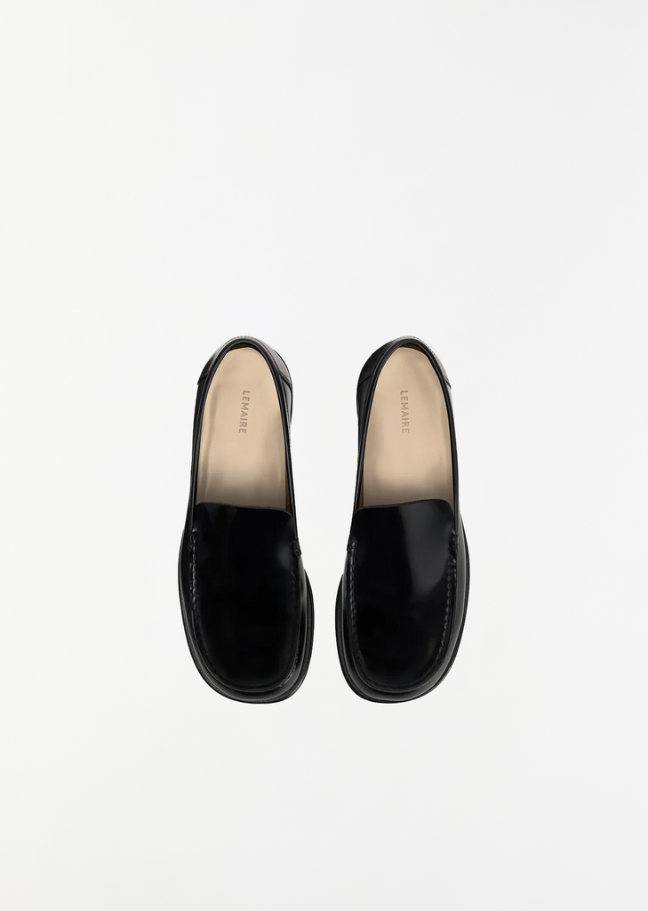 Shiny Finish Leather Loafer