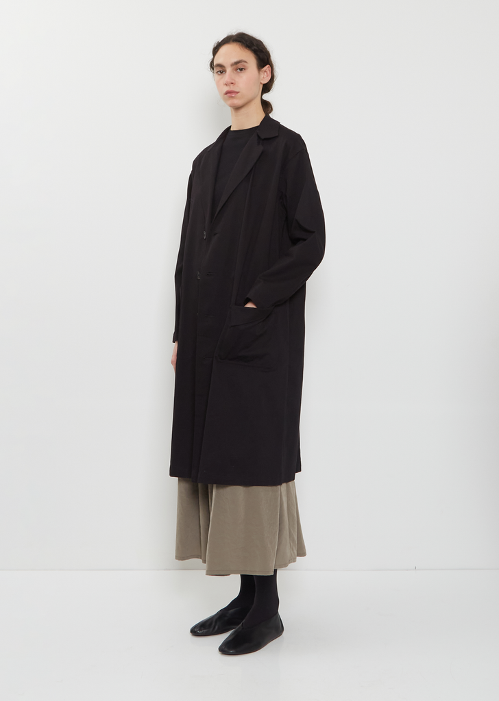 Hanging Collar Long Cotton Jacket