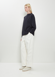 Smock Neck Cotton T-Shirt