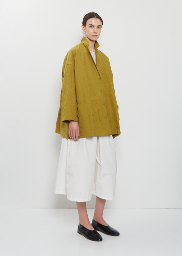 Oversize Crinkled Cotton Jacket