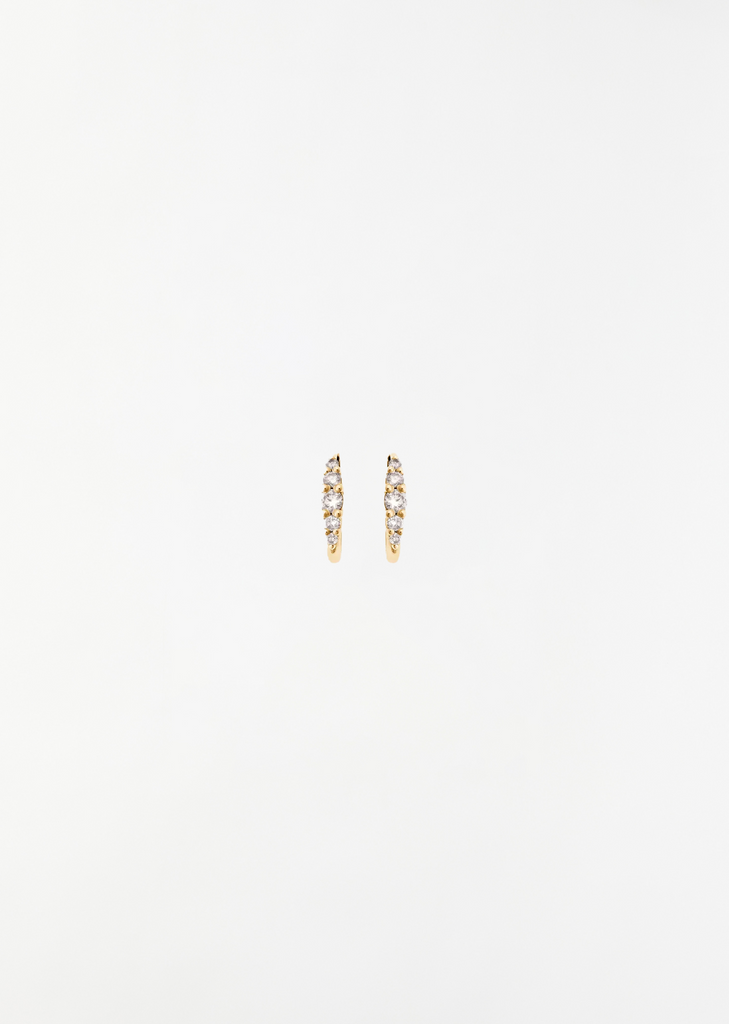 Diamond Rivulet Medium Oval Hoops