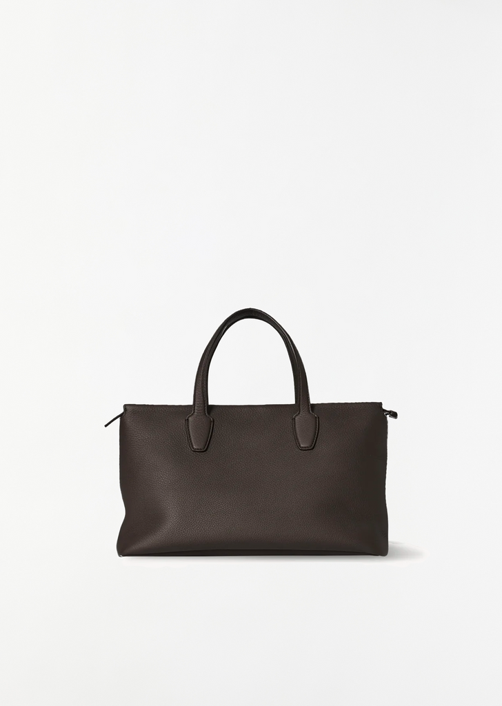 Marcel Leather Handbag — Deep Brown