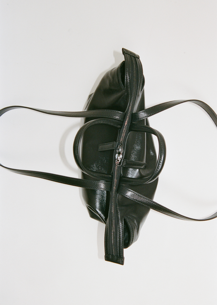 Mini Orizzonte Shoulder Bag — Black