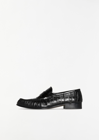 Soft Eel Loafer — Black