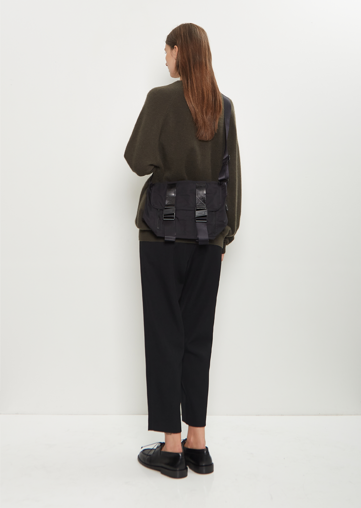 Technical Gabardine Messenger Bag, Small