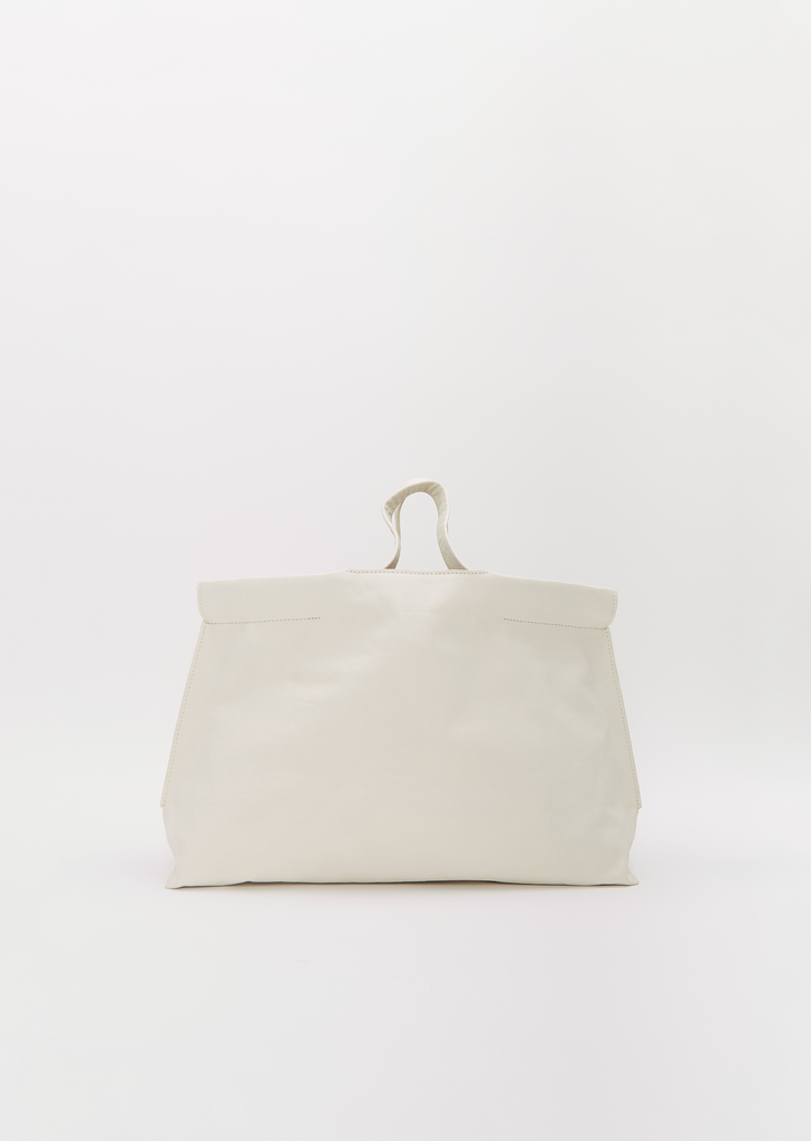 Matte Shopper Bag, Midi — Chalk