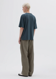 Organic Cotton Linen Simple T-Shirt — Mineral Blue