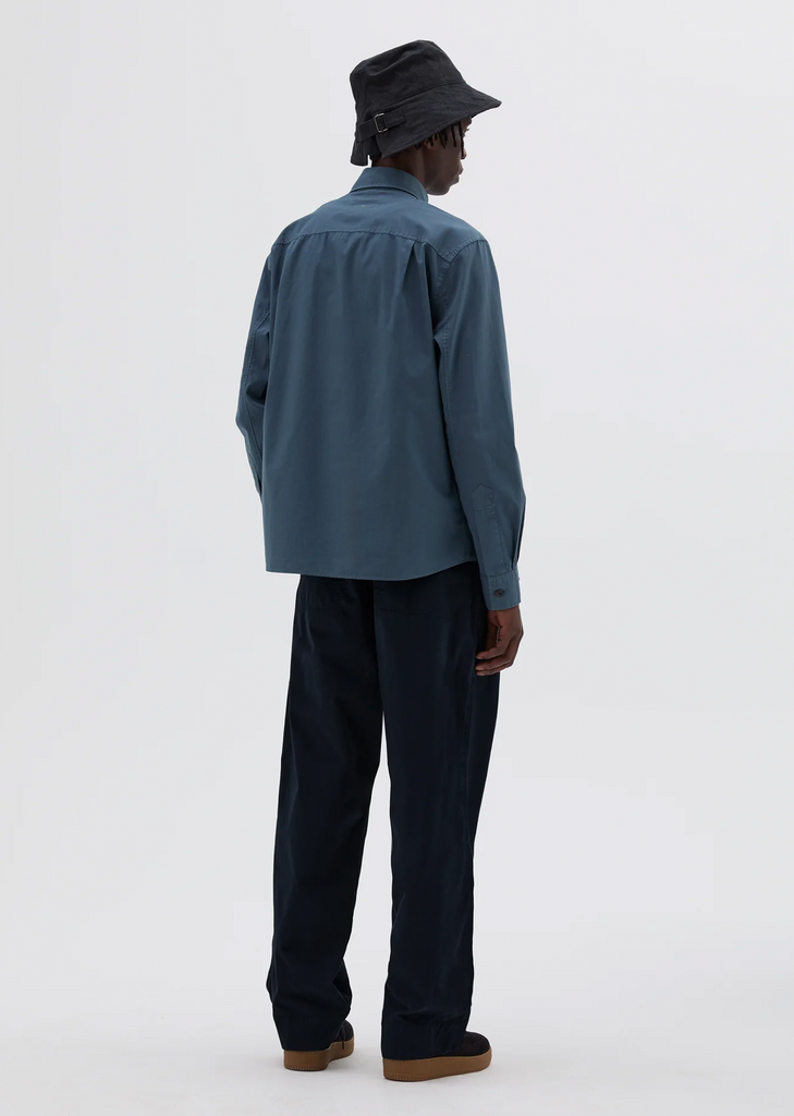 Organic Cotton Overall Shirt — Mineral Blue