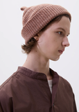 Simple Ribbed Wool Beanie — Mineral