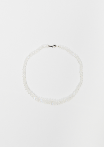 Rainbow Moonstone Beaded Necklace, 45cm