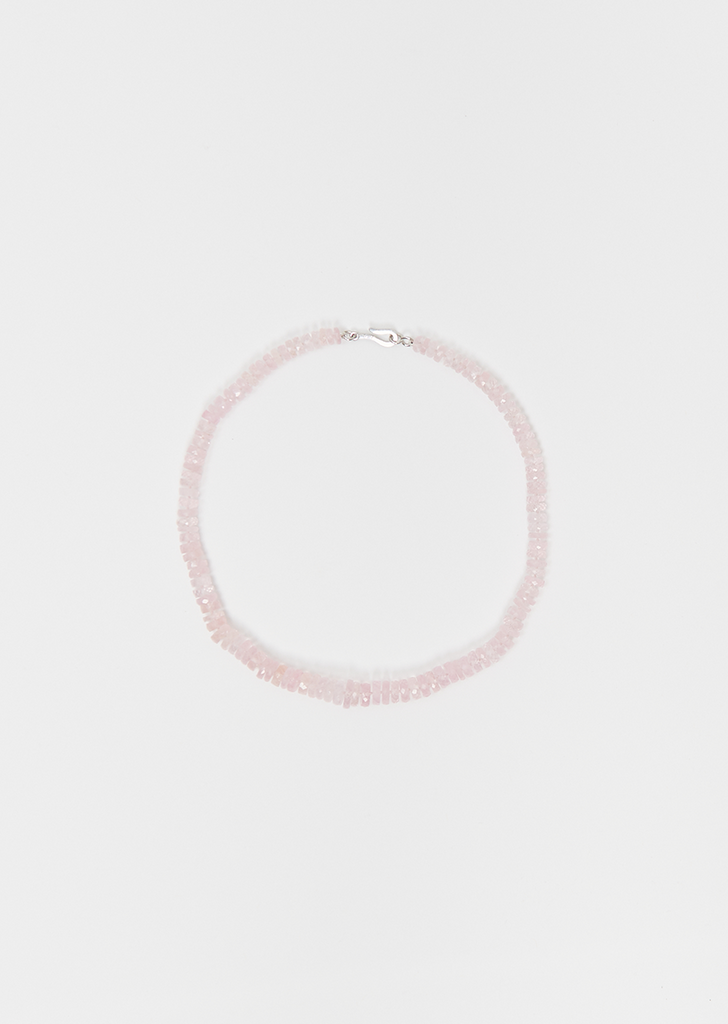 Morganite Beaded Necklace, 40cm