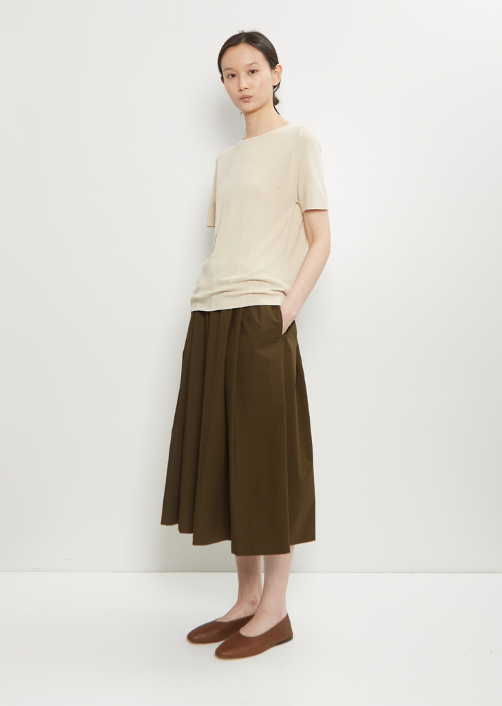 Silk Knit Tee — Natural