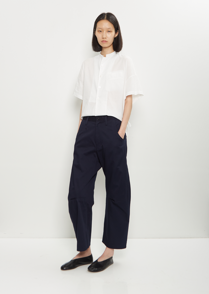 Cotton Gusset Pants — Navy