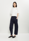 Cotton Gusset Pants — Navy