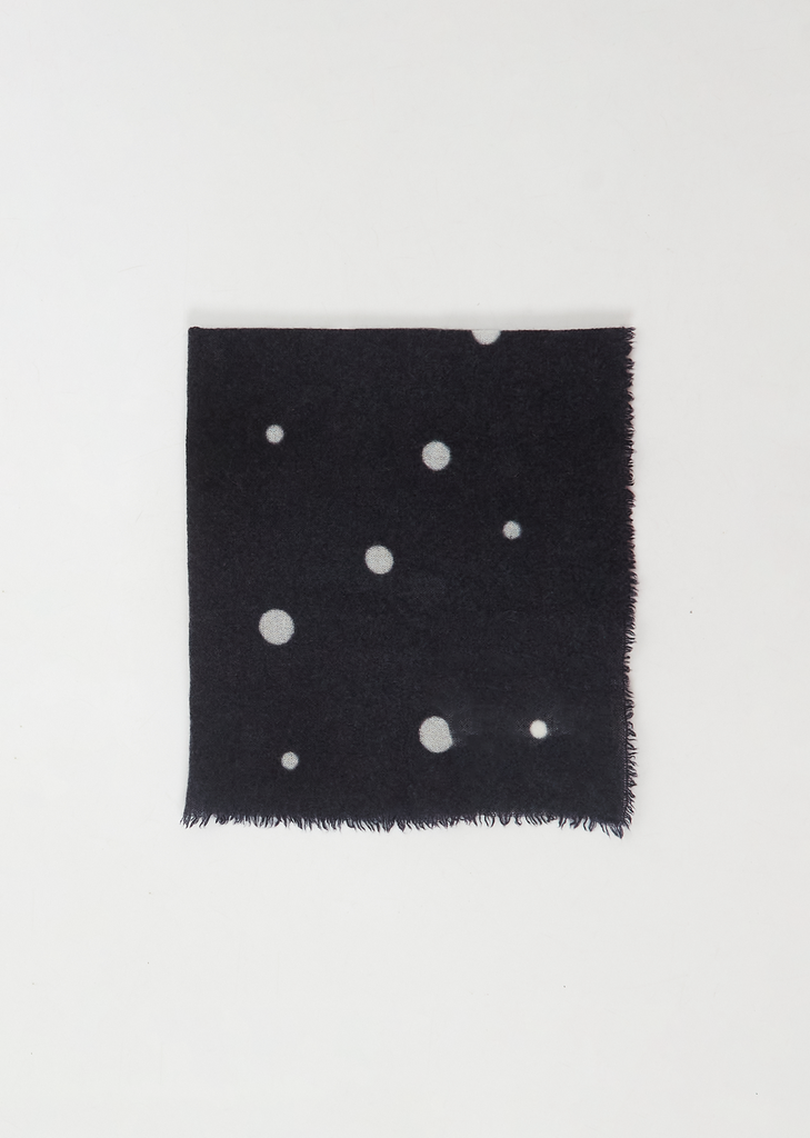 Check Small Cashmere Scarf — Blue