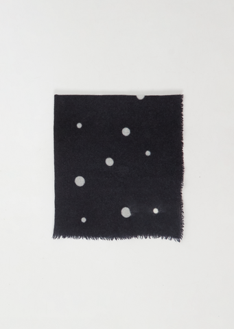 Check Small Cashmere Scarf — Blue