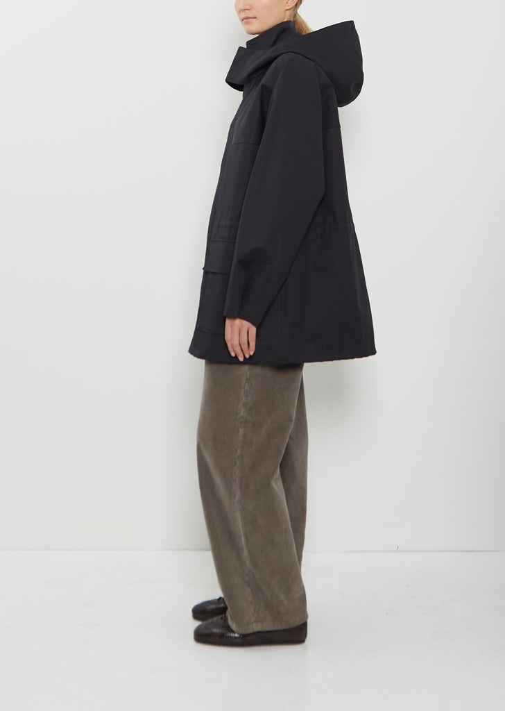 Bonded Cotton Gabardine Blouson — Dark Navy