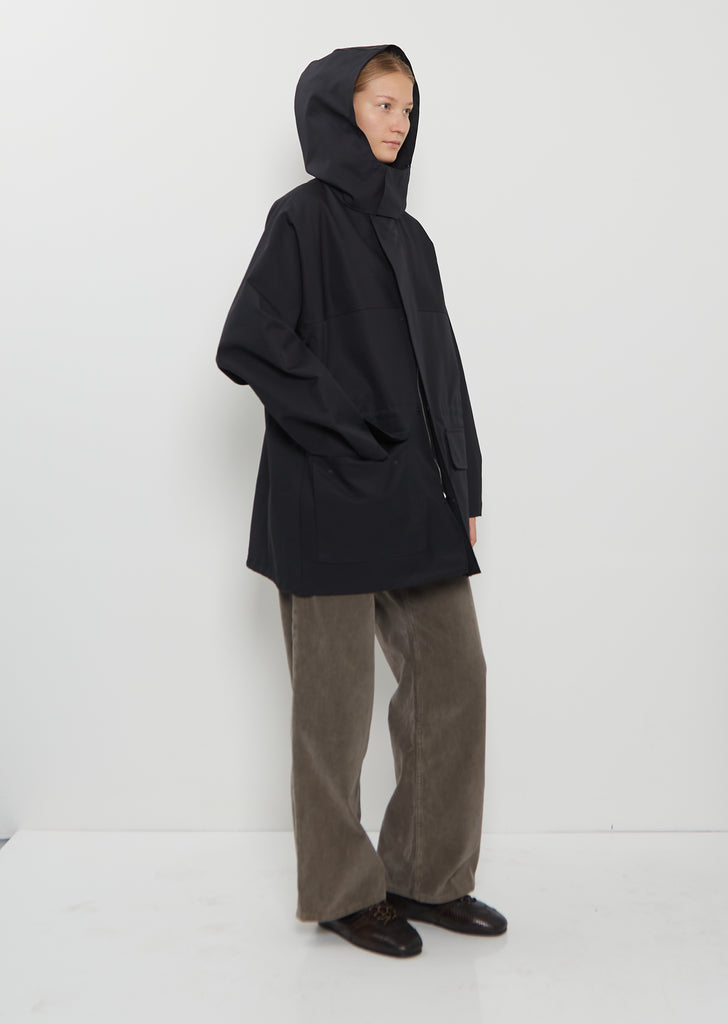 Bonded Cotton Gabardine Blouson — Dark Navy