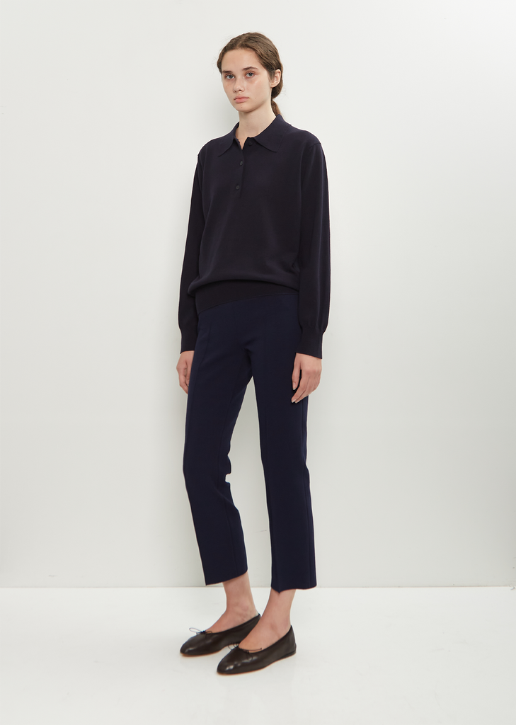 Stretch Cotton Geo Louis Pant — Navy