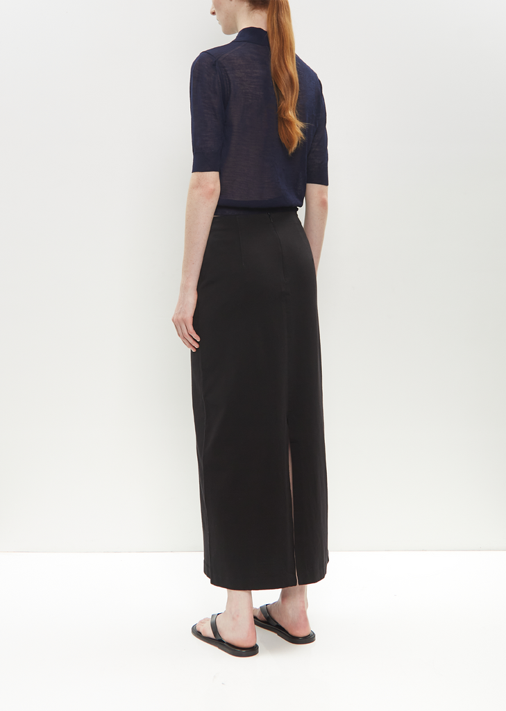 Cotton Jersey Skirt — Black