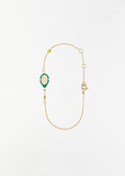 Tennis Pelota Enamel Bracelet — Pistachio Green