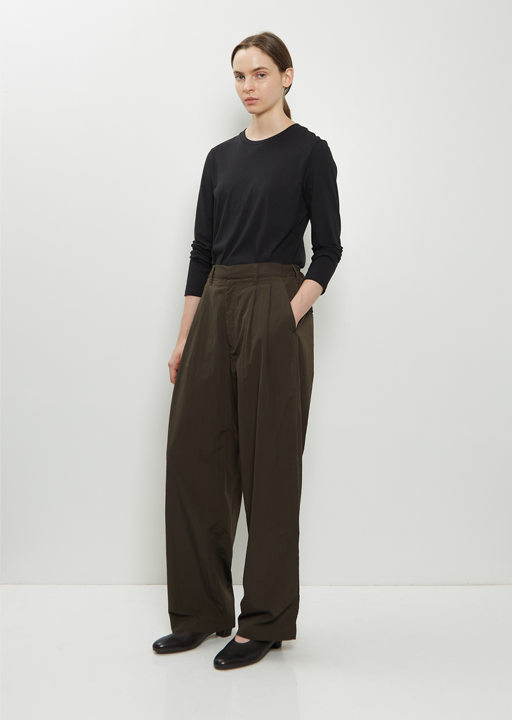 Windproof Nylon Wide Easy Trousers