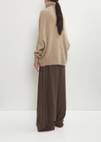 Cashmere Silk T-Neck Kimono Sleeve Sweater