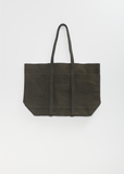 Washed Canvas 6 Pockets Tote, Medium — Olive