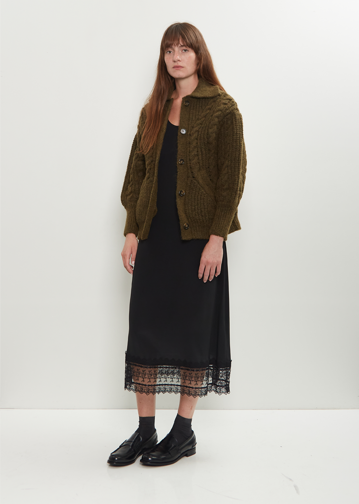 Sculpted Chunky Knit Cardigan