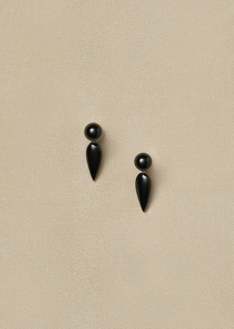 Onyx Tiny Phoenician Earrings