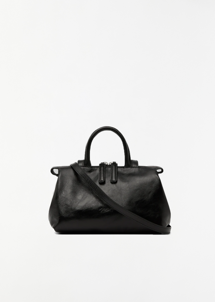 Mini Orizzonte Shoulder Bag — Black