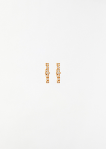 Champagne Diamond Rivulet Spread Round Hoops