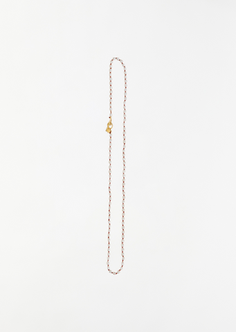 22k Keshi Pearl Necklace 18" — Oxblood