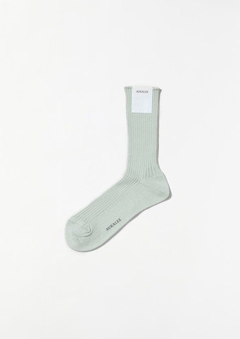 Giza Cotton High Gauge Socks — Pale Green