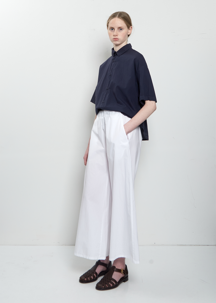 Enne Clara Poplin Pant — White