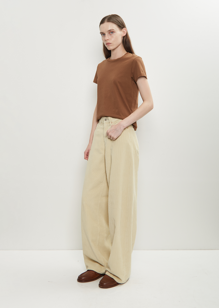 Cotton Corduroy Roomy Jean — Parsnip