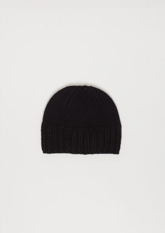 Paula Cashmere Beanie — Black