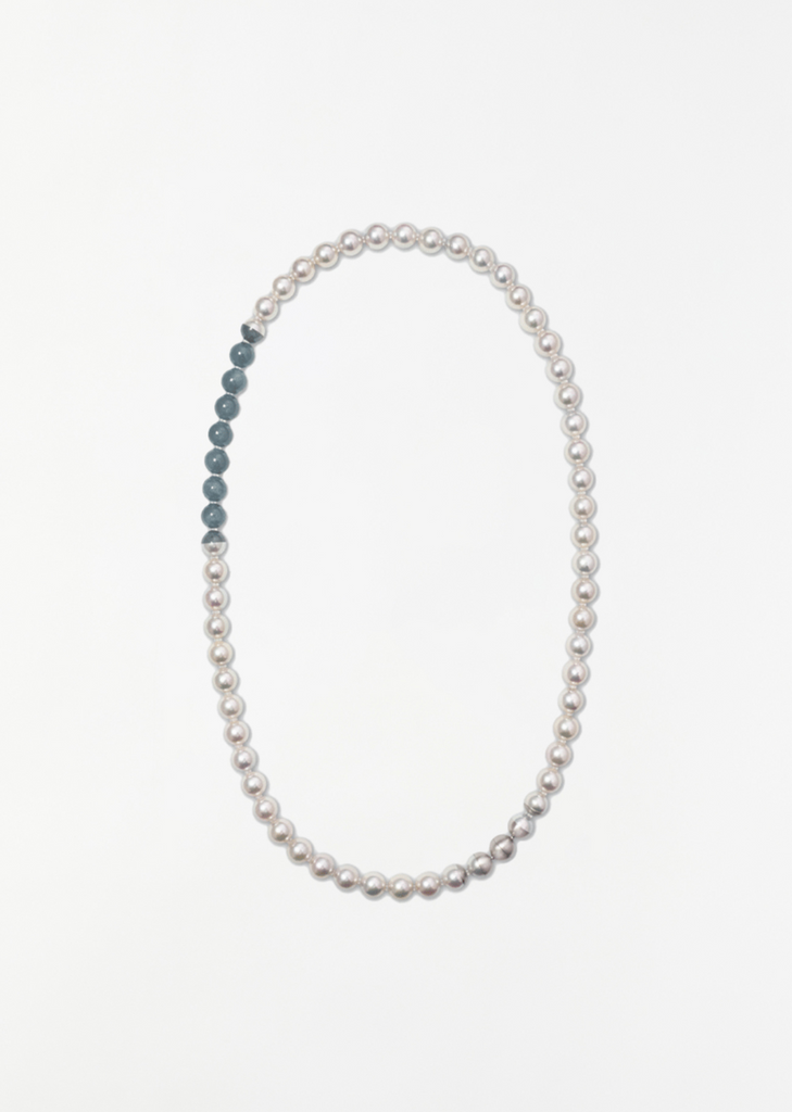 Sectional Pearl Necklace — Guatemalan Jade