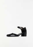 Penelope Ankle Strap Heel — Black