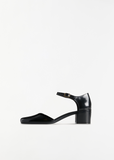 Penelope Ankle Strap Heel — Black
