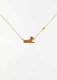 Perrito Pelota Enamel Necklace