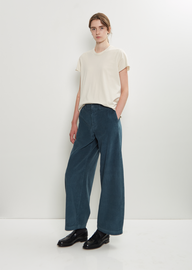 Bum Cotton Velvet Pant — Petrol