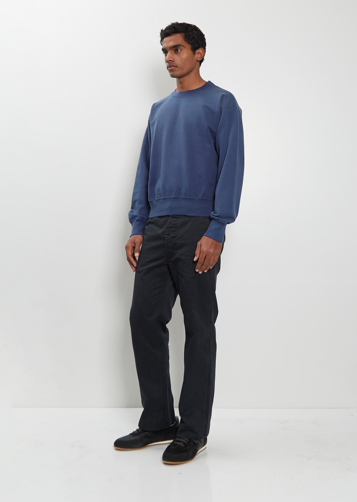 Dyed Pima Cotton Sweatshirt — Light Navy