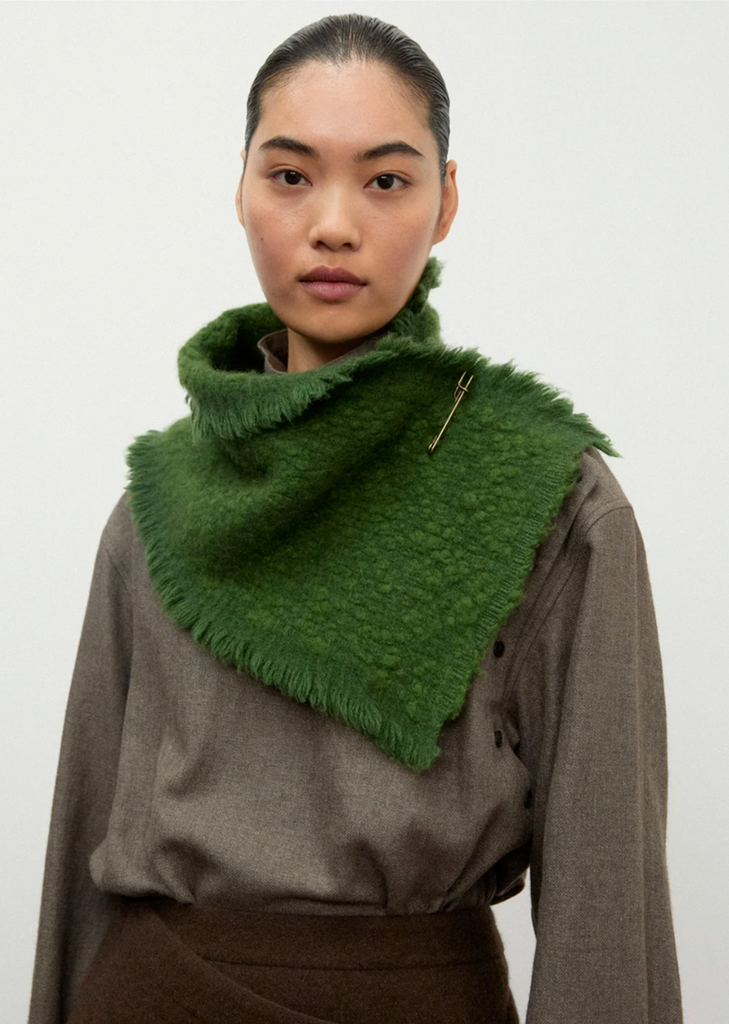 Handspun Dawn Neck Warmer — Pine Green