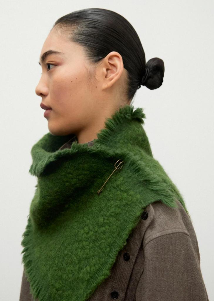 Handspun Dawn Neck Warmer — Pine Green